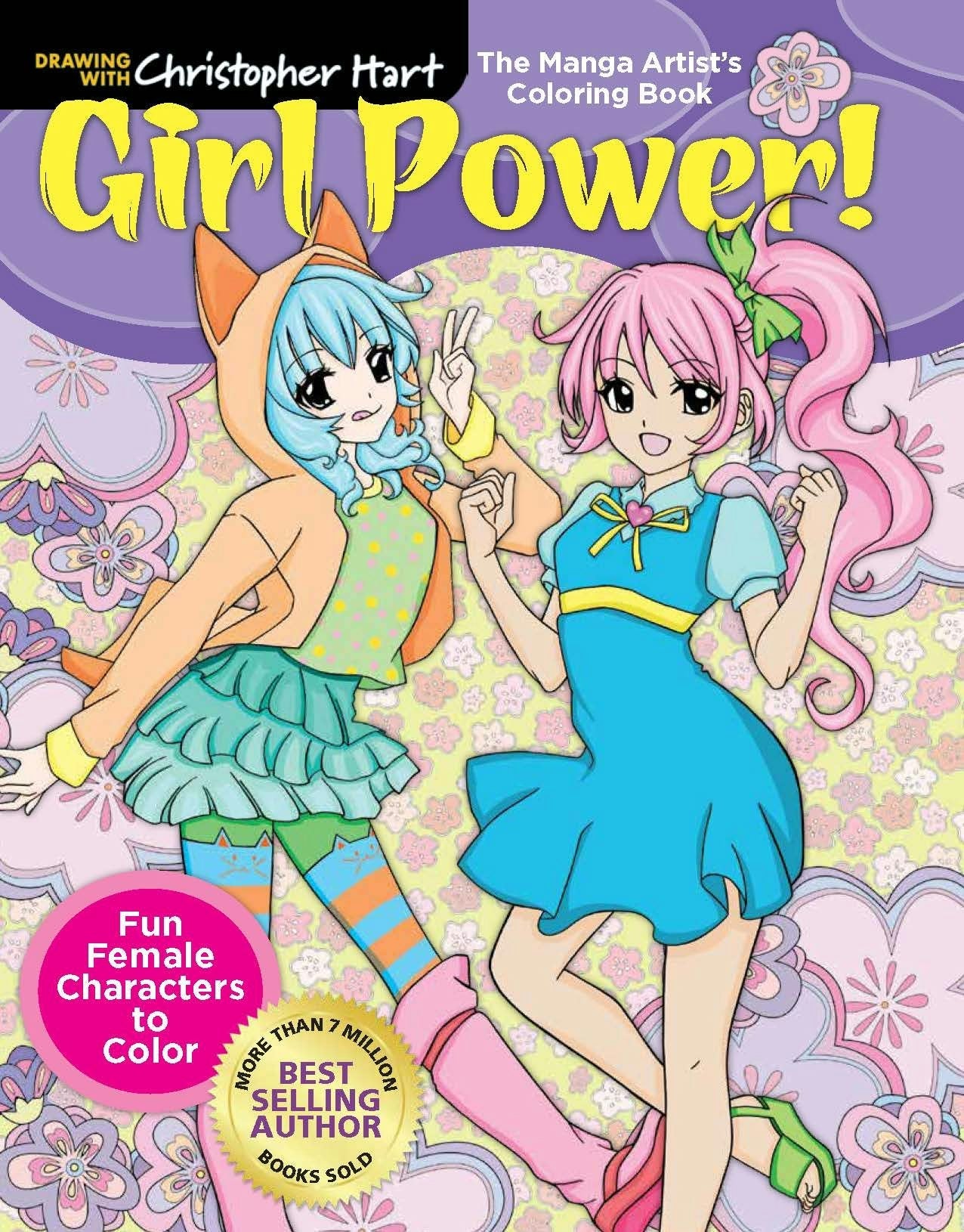 Book cover image for Manga Artist's Coloring Book: Girl Power! ISBN: 9781640210103